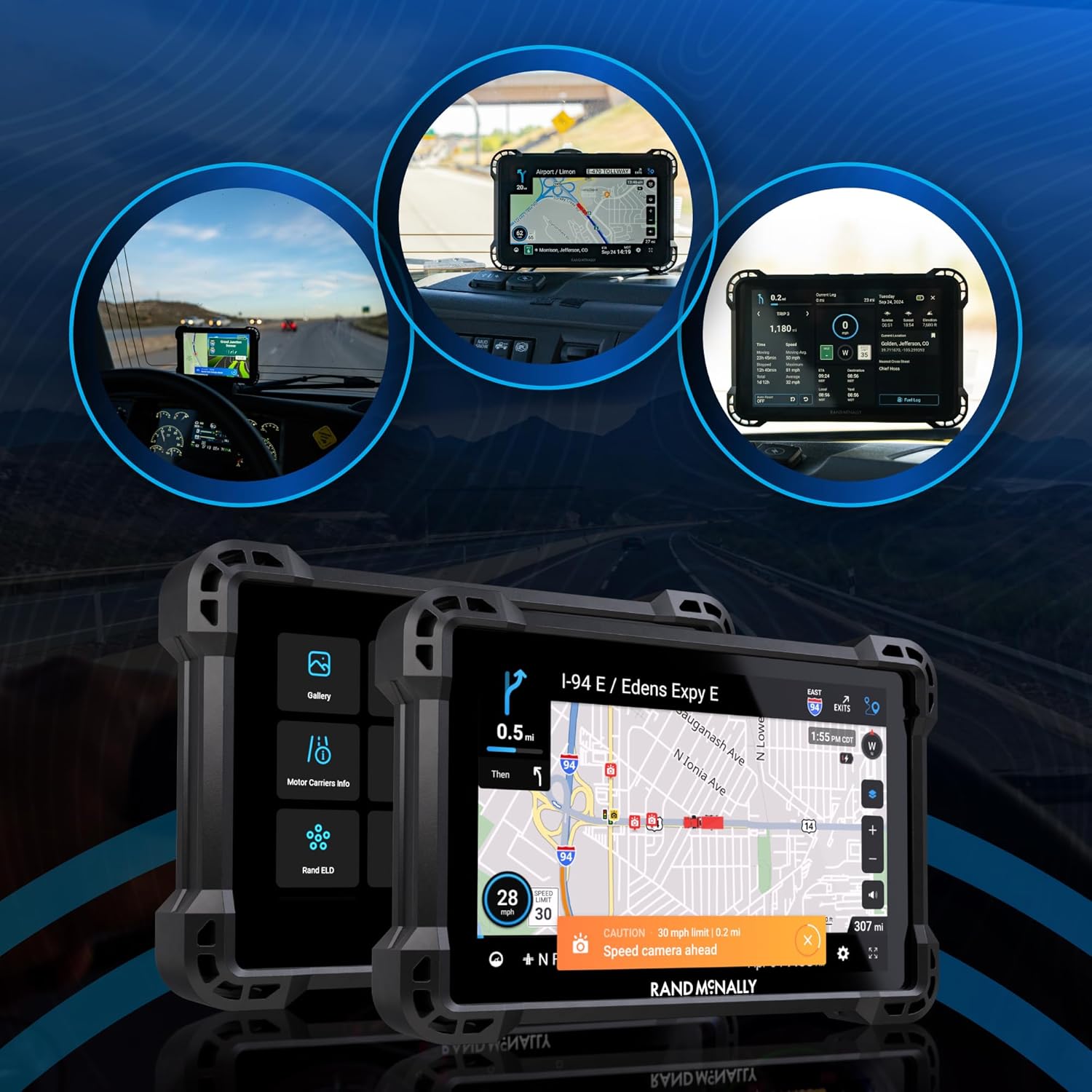 Rand McNally RANDTAB7 7-inch GPS Truck Navigator with Industry's Best Custom Trucking Routes  Rand Navigation 2.0 with 2025 Maps