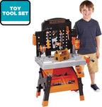 JAKKS Pacific Black+Decker Kids Workbench - Power Tools Workshop - Build Your Own Toy Tool Box – 75 Realistic Toy Tools and Accessories [Amazon Exclusive]