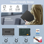 14" Triple Laptop Screen Extender  1080P FHD IPS Ultra-Slim Portable Dual Monitor for Laptop  USB C HDMI Plug-Play Monitor Extender for Triple Display for MacOS/Windows  Fits 13-17.3" Laptops