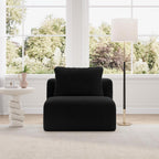 Novilla Modular Sectional Sofa, Modern Cloud Sectional Couch with Smarts Coil® Support, Upholstered Boneless Couch for Living Room Apartments Bedroom, No Assembly Required (Armless Chair)