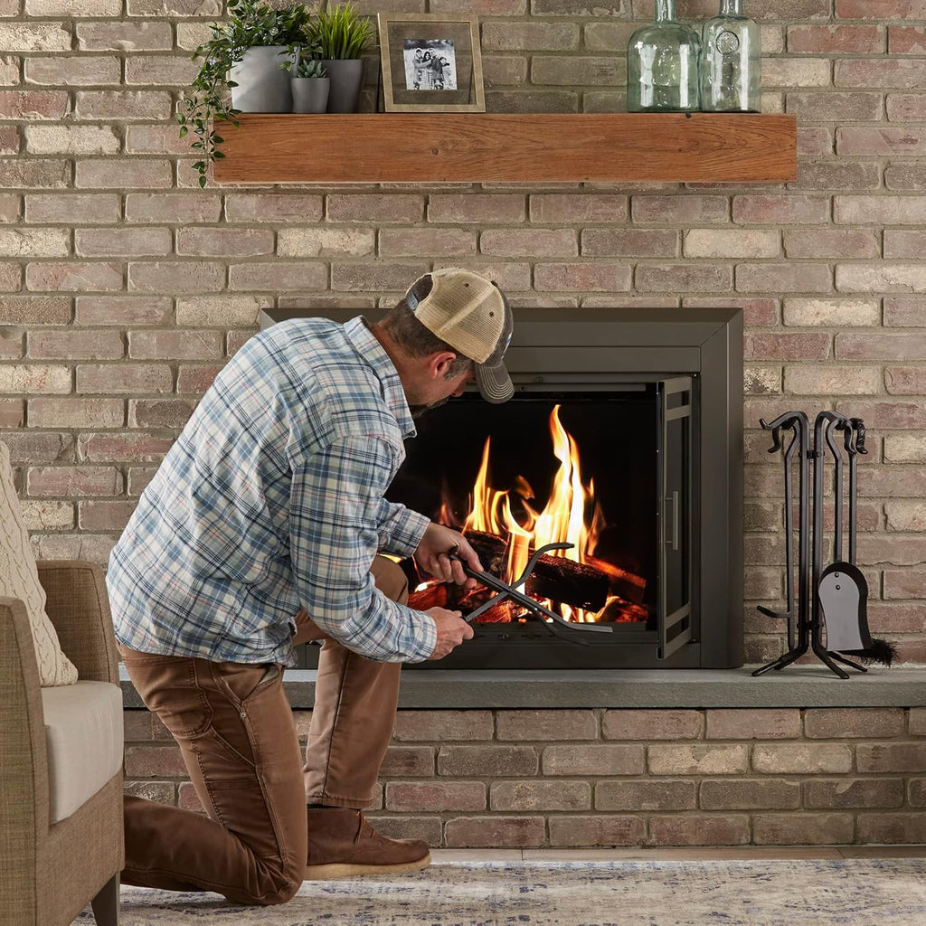 UniFlame 5-Piece Black Rustic Mini Fireplace Tools Set (F-1126)