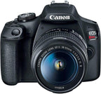 Canon EOS Rebel T7 DSLR Camera with EF 18-55mm with EF 75-300mm Double Zoom Kit Bundle with 500mm Preset Telephoto Lens  32GB Memory Card  Tripod  Paintshop Pro and Accessories (10 Items)