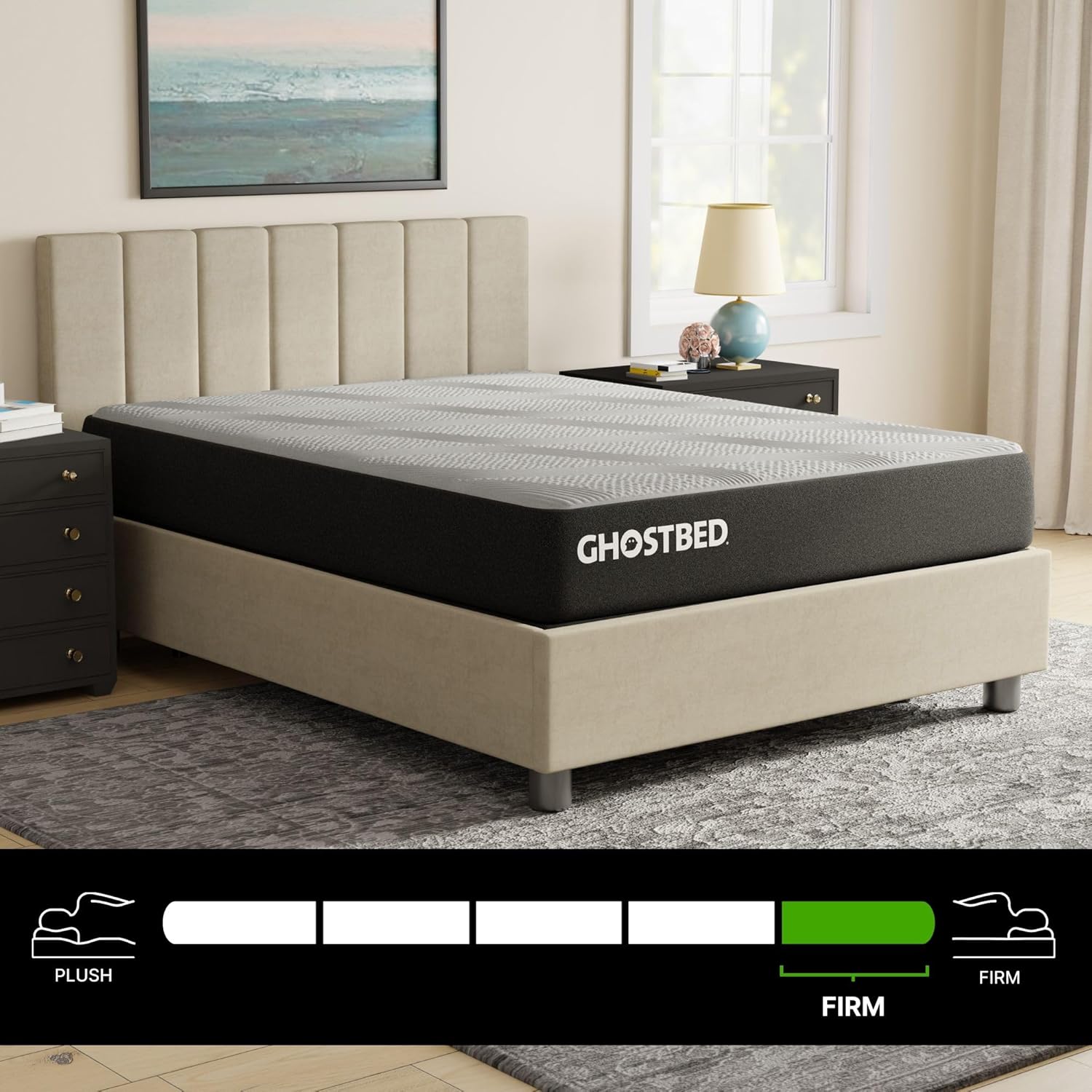 GhostBed Ultimate 11 Inch Memory Foam Mattress with Metal Platform Bed Frame Foundation with Slat Support Bundle - Firm Feel - CertiPUR-US Certified - Twin XL