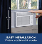 GE Window Air Conditioner Unit, 5,000 BTU for Small Rooms up to 150 sq ft. with Manual Adjustable Fan and Cooling Settings, Perfect for Small Bedroom or Living Room, Easy Install Kit Included, White
