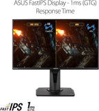 ASUS TUF Gaming VG259QM 24.5” Monitor  1080P Full HD (1920 x 1080)  Fast IPS  280Hz  G-SYNC Compatible  Extreme Low Motion Blur Sync 1ms  DisplayHDR 400  Eye Care  DisplayPort HDMI Black