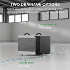 Waykar 125 Pint Crawl Space Dehumidifier with Pump and Drain Hose for commercial, Basements, and Water Damage Unit for Spaces up to 6500 Square Feet, Smart Humidity Control - 5-Year Quality Coverage