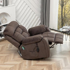 Oversized Power Recliner Chair for Elderly, Big and Tall Electric Lift Recliners with Massage and Heat, Overstuffed Wide Large Living Room Reclining Sofa, Hidden Cup Holder, Velnet Dark Brown