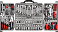 CARTMAN 205 Piece Ratchet Wrench Tool Set 1/4" & 3/8" & 1/2" Drive with SAE/Metric Sockets Kit in Plastic Toolbox