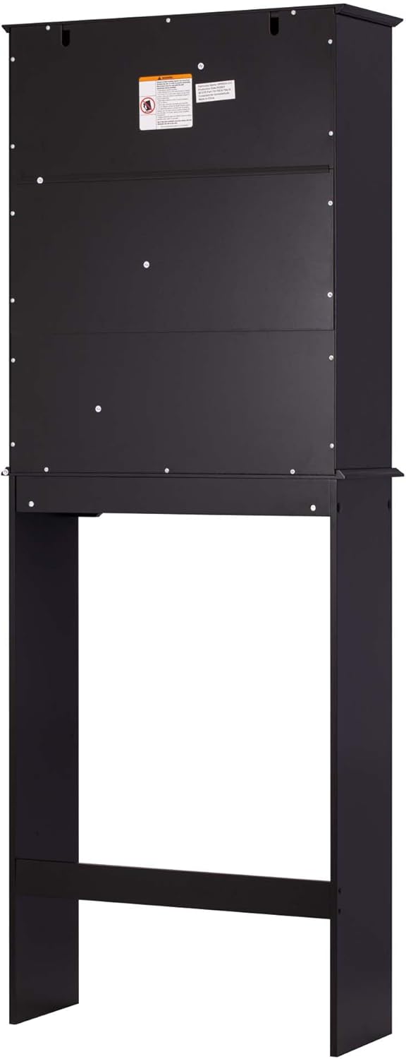 Spirich Over The Toilet Cabinet for Bathroom Storage, Above Toilet Storage Cabinet with Doors and Adjustable Shelves, Espresso