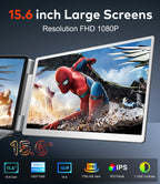 15.6" Laptop Screen Extender  Left Screen 360° Flip Triple Screen Monitor Extender  FHD 1080P IPS Portable Travel Monitor Display  fit for 12–18.5" Laptops  Compatible with Windows and MacBook-S10