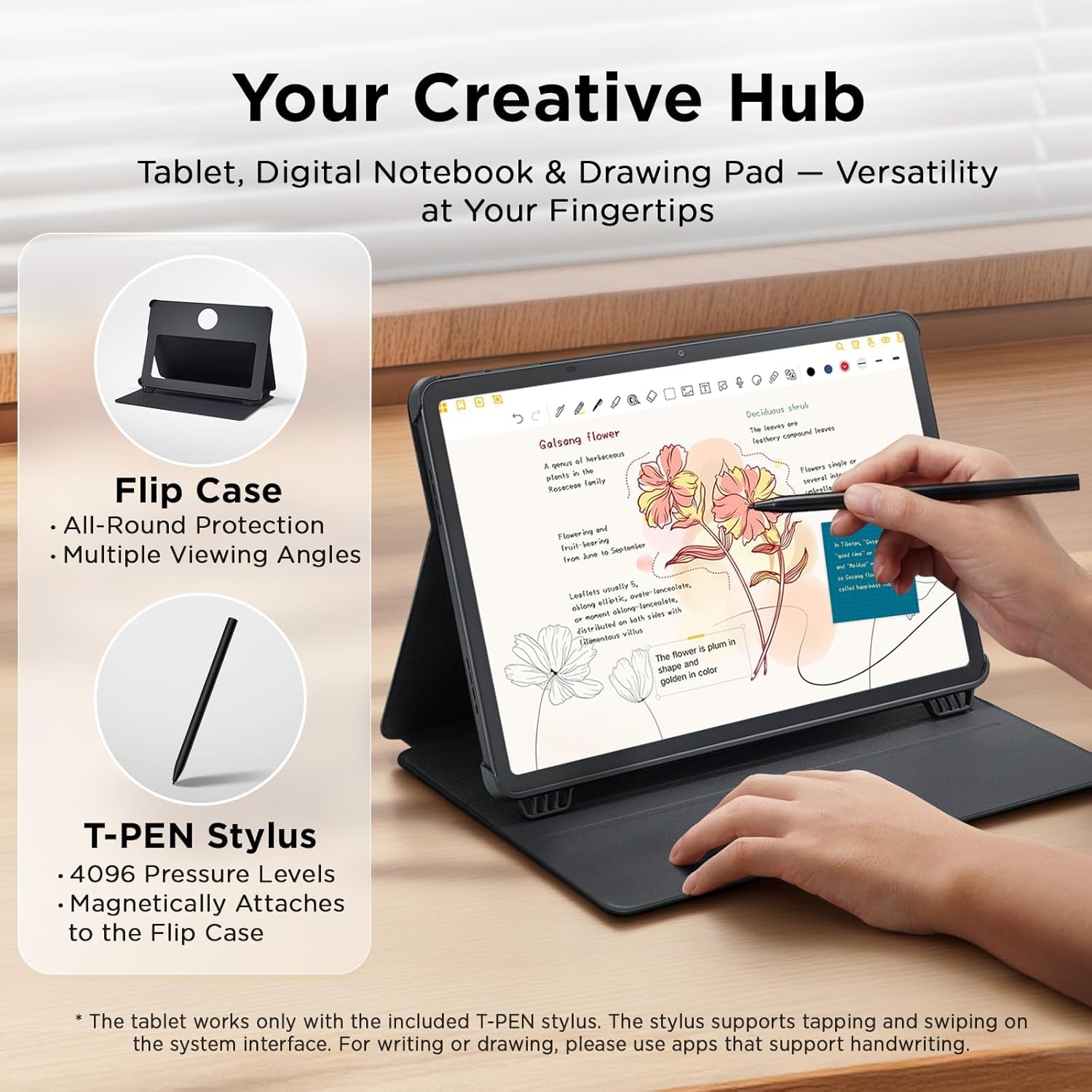 TCL NXTPAPER 11 Plus Android Tablet  11.5" 120Hz 2.2K Drawing Pad & Digital Notebook  Stylus & Flip Case Included  NXTPAPER 4.0 Display  AI Tools  8+8GB RAM  256GB Storage  8000mAh Battery  Onyx Black