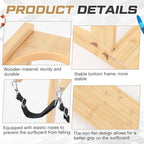 CroBlissful Surfboard Rack Freestanding Vertical Surf Board Stand for 4 Boards Bamboo Display Rack for Shortboard, Snowboard, Skateboard, Ski and Wakeboard