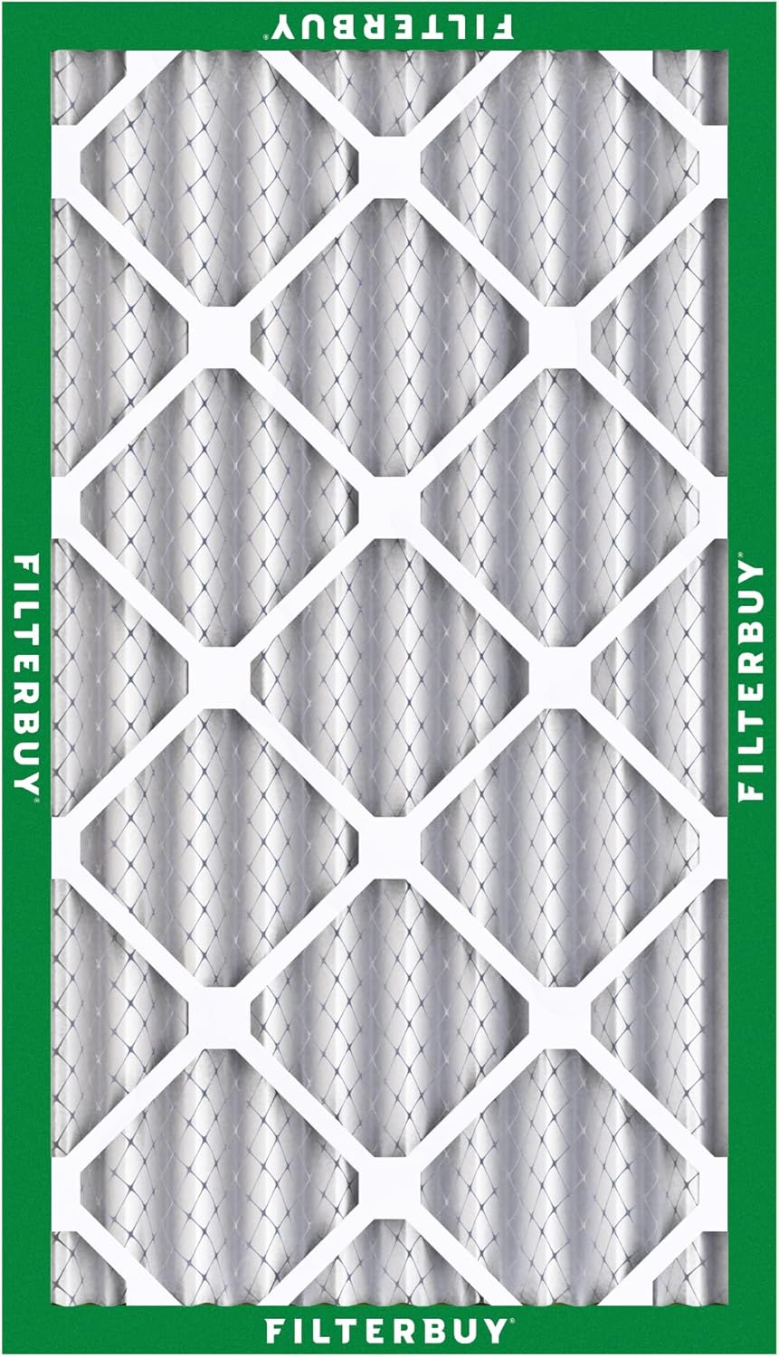 Filterbuy 18x36x4 Air Filter MERV 8 Essential Dust & Allergy Defense (12-Pack), Electrostatic Pleated HVAC AC Furnace Filters Replacement, Made in USA (Actual Size: 17.50 x 35.50 x 3.63)