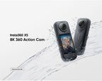 Insta360 X5 Essentials Bundle-8K Waterproof 360 Action Camera|Bundle Includes Selfie Stick  Extra Battery  Utility Fast Charge Case  Standard Lens Guards  Lens Cap  Carry Case