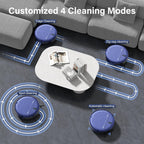 Robot Vacuum and Mop Combo, 2-in-1 Robot Vacuum Cleaner, 2.87'' Slim Design, Wi-Fi/App/Voice Control, 3D Obstacle Avoidance & Self-Charging Robotic Vacuum for Hard Floors, Carpets, Pet Hair