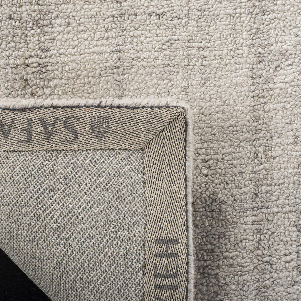 SAFAVIEH Abstract Collection X-Large Area Rug - 11' x 15', Light Grey, Handmade Wool & Viscose, Ideal for High Traffic Areas in Living Room, Bedroom (ABT141E)