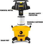 DEWALT 9 Gallon Wet/Dry VAC, Heavy-Duty Shop Vacuum with Attachments, 5 Peak HP, with Blower Function, DXV09PA