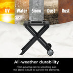 Ninja XSKSTAND Woodfire Collapsible Outdoor Grill Stand  Compatible with Ninja Woodfire Grills (OG700 Series)  Foldable  Side Utensil Holder  Weather-Resistant  Black