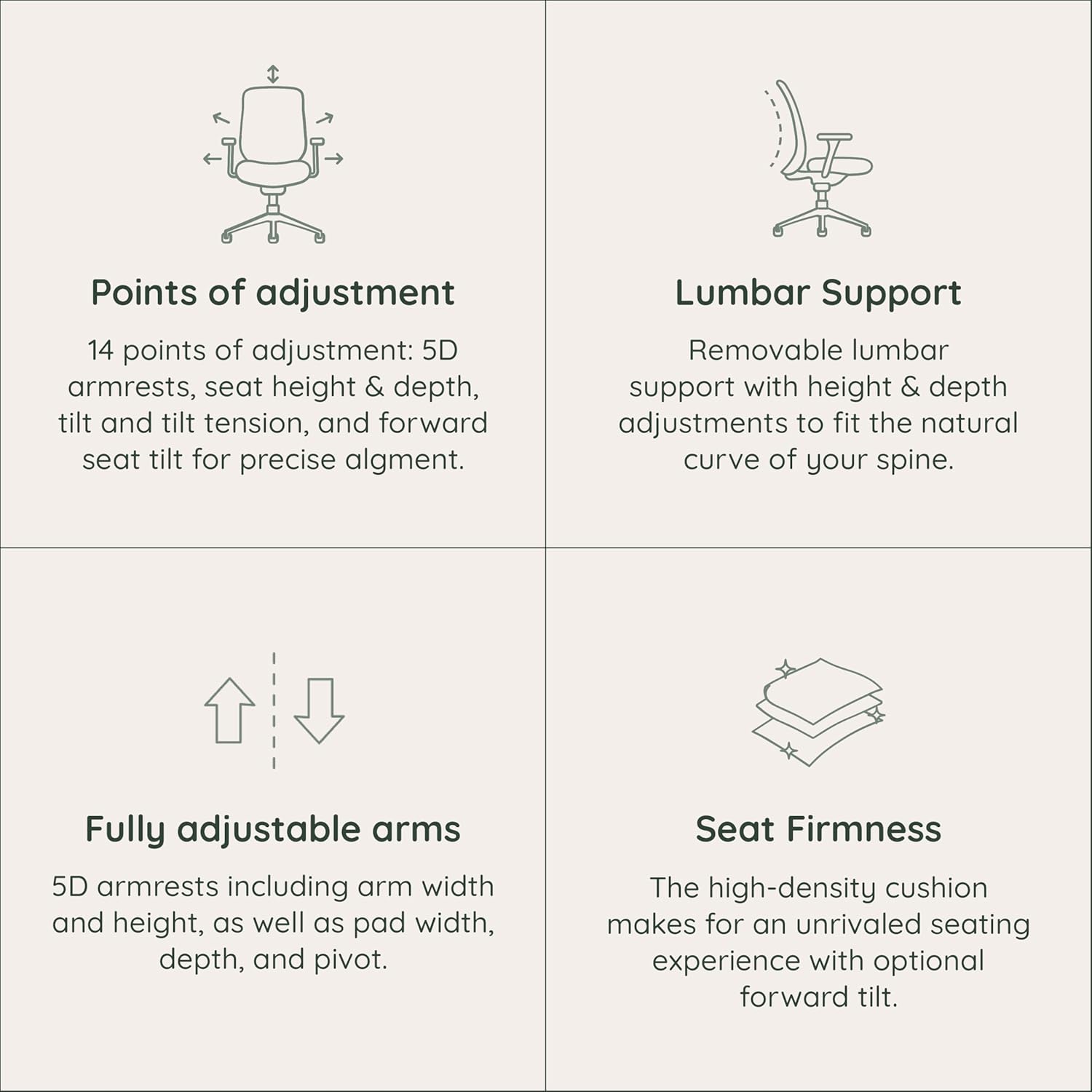 Branch Ergonomic Chair Pro - Mesh Office Chair with 14 Points of Adjustment - Height, Depth & Tilt Adjustable - 5D Armrests - Forward Tilt, Smooth Recline, and Lumbar Support - Shore