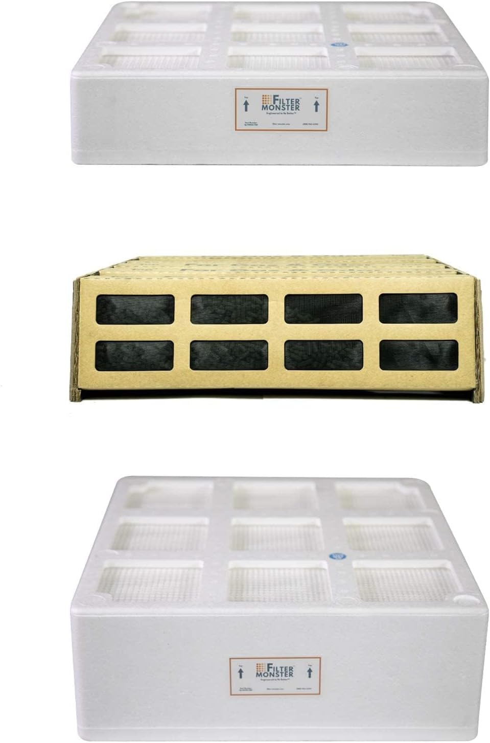 Filter-Monster - Replacement Air Filter Bundle, Set of 3 Filters, 2 Pack - Compatible with IQAir HealthPro Series Air Purifier
