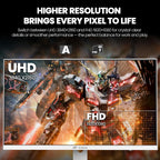 CRUA 27” Gaming Monitor  IPS UHD 3840x2160 4K 160Hz / FHD 320Hz Dual Mode White Computer Monitor  Rotating/Pivot & Height-Adjustable  AMD FreeSync  Built-in Speakers  PIP/PBP  HDMI 2.1 & DP 1.4