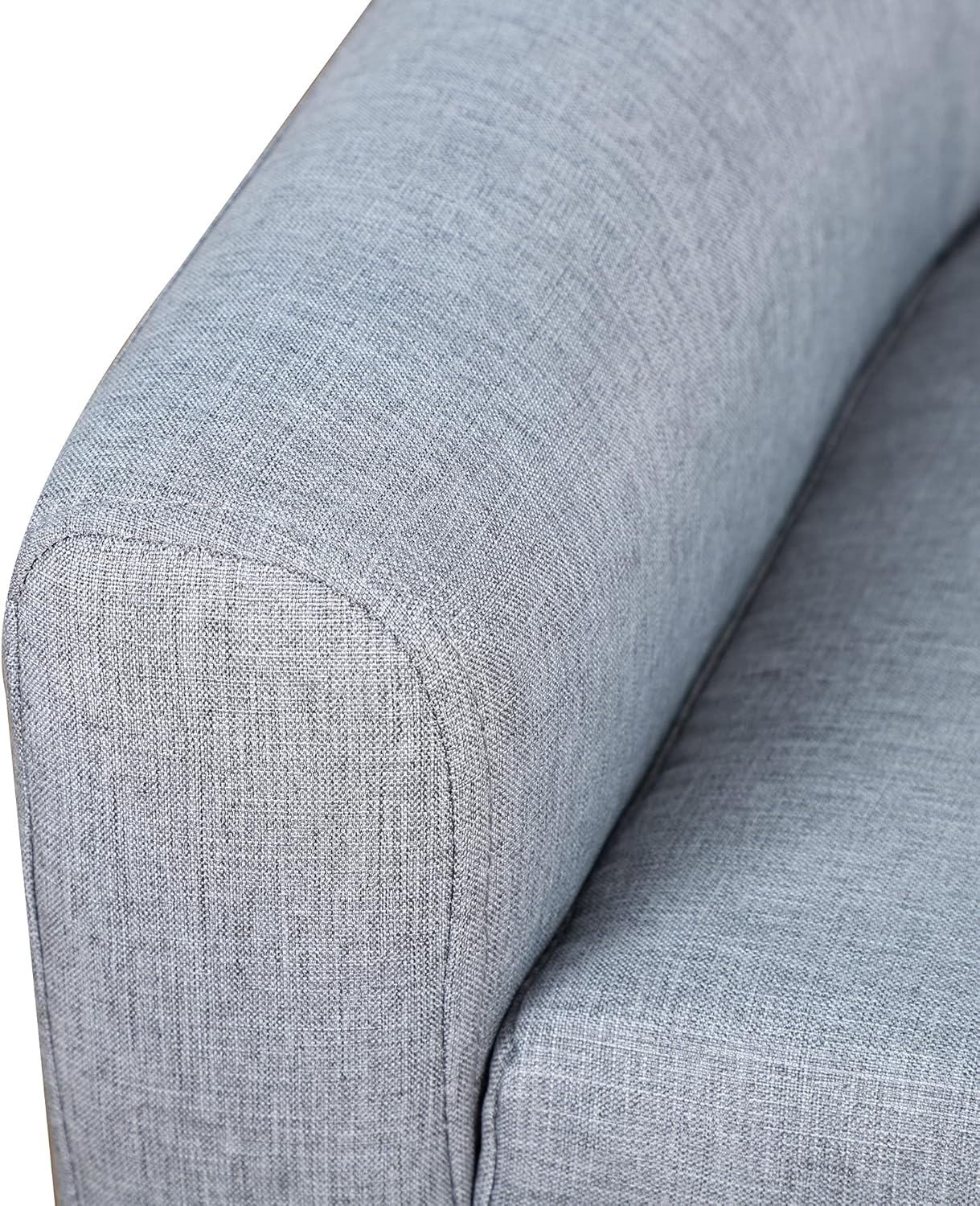Qaba 2-Seat Kids Sofa, Toddler Sofa Couch, Linen-Like Fabric and Wooden Frame Sofa Chair for Ages 3-7, 11" High Seat, Gray