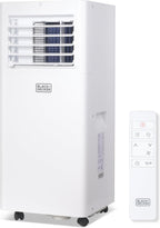 BLACK+DECKER Portable Air Conditioner, 8,500 BTU for Rooms Up To 350 Sq. Ft., Portable AC with Full Function Remote Control & Window Kit, BPACT05SM, White