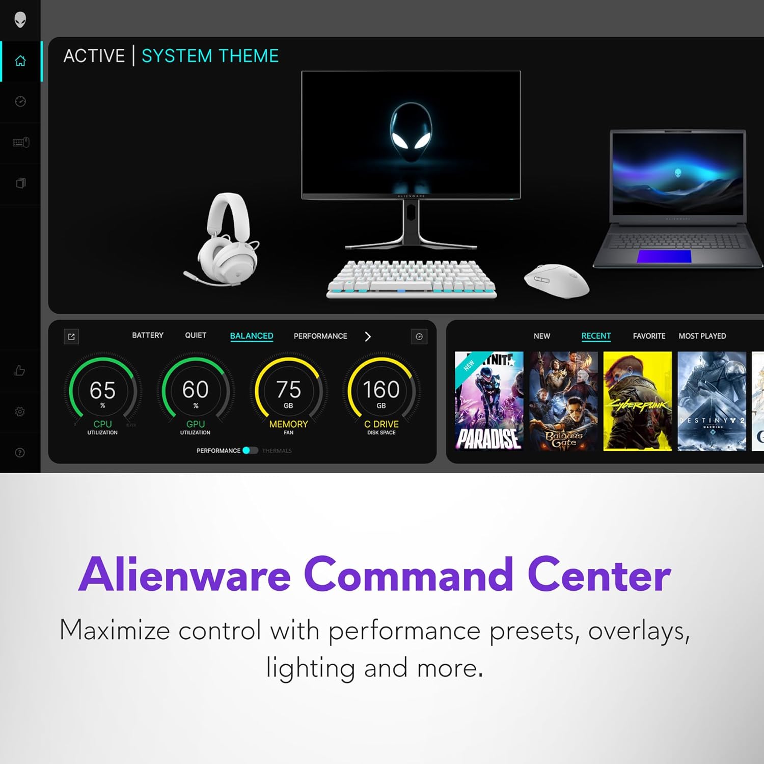 Alienware 18 Area-51 Gaming Laptop AA18250-18-inch QHD+ 300Hz 3ms Display  Intel Core Ultra 9-275HX  32GB DDR5 RAM  1TB SSD  NVIDIA GeForce RTX 5070  Windows 11 Home  Onsite Service - Liquid Teal