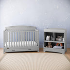 5-in-1 Convertible Baby Bed (with drawers, white) - Green Guardian Gold Certification, built-in baby bed storage drawer, convertible to toddler bed, day bed and full-size bed