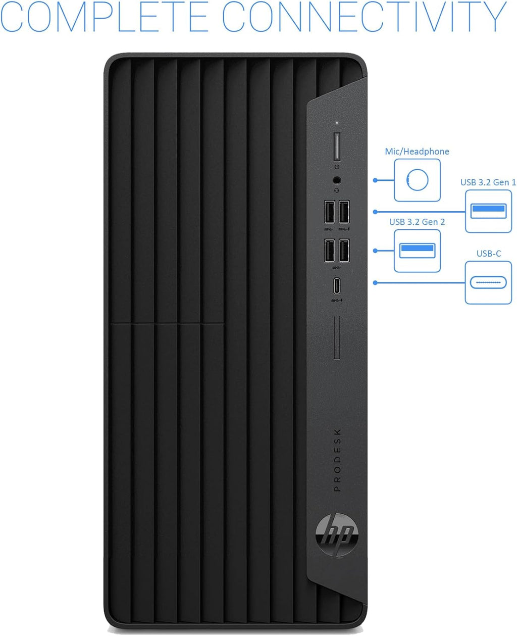 HP ProDesk 600 MT Office Desktop Computer for Business  Accounting & Data Processing  Intel 6-Core i5-10400F  16GB RAM  1TB PCIe SSD  WiFi Adapter  Keyboard & Mouse  Windows 11 Pro  Jet Black