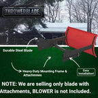Throwerblade Snowplow Kit with (Blade  and Hardware Included) – Heavy-Duty Snow Plow Blade - Quick & Efficient Snow Removal - Snow Plow Attachment for Snowblowers- 22 to 32-inch 2-Stage and 3 Stage