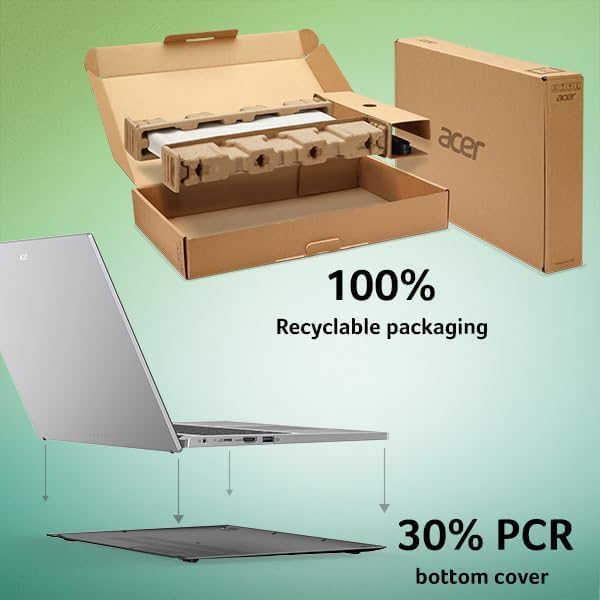 Acer Aspire Slim Laptop | 15.6'' Full HD Display | Powerful 8-Core Intel Core 3 N355 | 8GB RAM | 128GB SSD | Copilot AI Ready | Microsoft Office on the Web | HDMI | Wi-Fi 6 | Windows 11 | No Mouse |