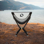 CLIQ ClassiQ 2.0 Camping Chair with Carry Bag - Portable Folding Chair & Bag for Outdoors - Reinforced 400 lb Capacity - Quick-Setup Travel Chair for Camping, Beach & Hiking - Ultimate Grey