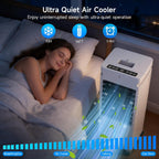 Portable Air Conditioners, 3-IN-1 Evaporative Air Cooler,Cooling Fans that Blow Cold Air with 60° Oscillation,9H Timer,3 Modes & 12 Speeds, 8 Ice Packs, Windowless Portable AC for Room,Bedroom,Office