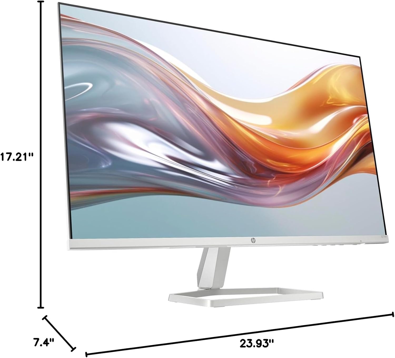 HP 27" FHD IPS (1920x1080) Monitor Bundle with Docztorm Dock  100Hz Refresh Rate  2X HDMI 1.4  1x VGA  Flicker-Free  Anti-Glare  Ideal for Home & Business  White/Silver (2026 Latest Model) (2 Pack)