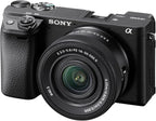 Sony Alpha a6400 Mirrorless Camera with E PZ 16-50mm f/3.5-5.6 OSS II Lens  Black