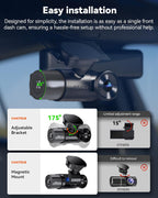 Vantrue N2X 2.7K Dash Cam Front and Inside  5G WiFi Dual Dash Camera for Car with HDR IR Night Vision  STARVIS 2  GPS  2.5K/60FPS  G-Sensor  24/7 Parking Mode  Voice Control  Support 512GB Max