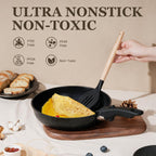 KIKCOIN Nonstick Pots and Pans Set 24 Pack - Kitchen Cookware Set with Detachable/Removable Handle - Cooking Pans Set with Frying Pans, Egg Pan - Stackable, Oven Safe, Induction Ready