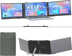 Triple Laptop Screen Extender 0.17" Ultra-Thin  14" 1080P FHD Portable Monitor for Laptops 13-17.3"  Laptop Monitor Extender 2.2 LB Lightest  USB-C HDMI Plug-Play for Mac Windows PS Switch Work Travel