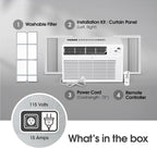 LG 8000 BTU Window Air Conditioners 2023 New Remote Control WiFi Enabled App Ultra-Quiet Washable Filter Cools 340 Sq. Ft for Small & Medium Room AC Unit air conditioner Easy Install White LW8017ERSM1
