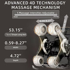 MassaMAX 4D Full Body Massage Chair with Zero Gravity, Extendable Footrest, SL Track, 15 Modes, AI Voice Control, Yoga Stretch, Foot Rollers, and Waist & Calves Heating Comfort with Cover (White)