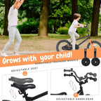 bicystar Kids Bike with Training Wheels, BMX Bicycle with Pedals for 2-4 Year Old Boys Girls, Birthday Gift