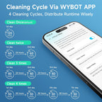 (2026 Upgrade) WYBOT C1 Cordless Robotic Pool Vacuum for Inground Pools  Above Ground Pool Cleaner 4-in-1 Wall & Waterline Cleaning Up to 1 614sq.ft  150mins Smart Navigation  App Support