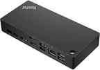 Lenovo ThinkPad USB Type-C Dock Gen 2 with 4K (40AY0090US) + ZoomSpeed HDMI Cable (with Ethernet) + ZoomSpeed DisplayPort Cable + Starter Bundle