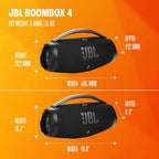 JBL Boombox 4 - Most Powerful Portable Waterproof Speaker with Massive Pro Sound  Up to 34 Hours of Playtime  & Multi-Speaker Connection by Auracast™ (Black)