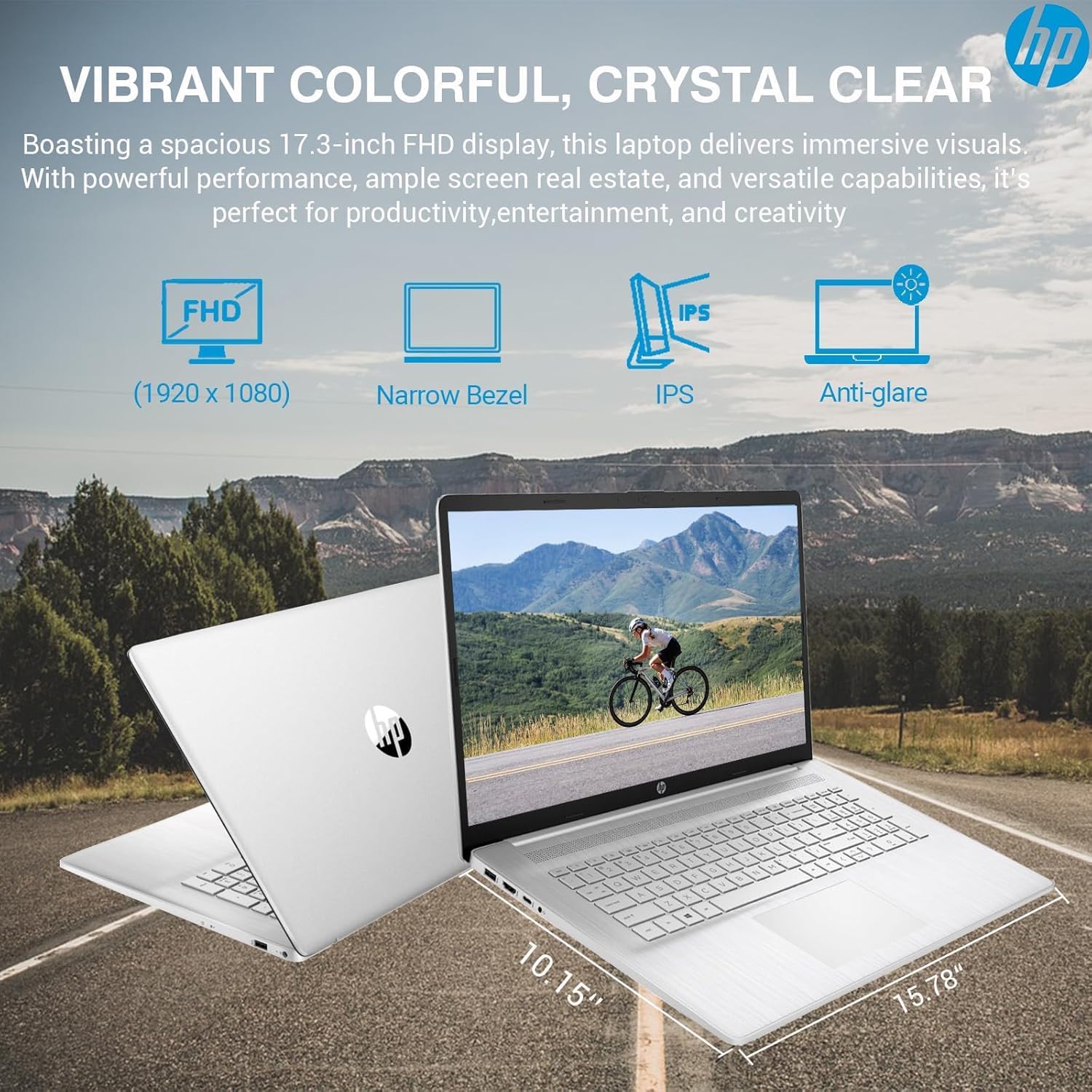 HP 17 Laptop Essential Computer  17.3 IPS FHD Business PC  6-Core AMD Ryzen 5  32GB RAM  1.5TB Storage (1TB SSD + 500GB Ext)  Windows 11 Pro Copilot AI Lifetime Office  HubxcelAccesory  Number Pad