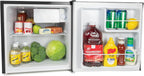 Igloo 1.6 Cu.Ft Mini Fridge with Freezer - Single Door Compact Refrigerator with Glass Shelves for Homes, Dorms & Offices - Keep Drinks & Frozen Foods Cool with Temperature Control Fridge - Platinum