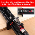 GOINGMAKE Track Saw Parallel Guide System with Mirco Adjustable Flip Stop and Zero Calibration for Woodworking Repeatable Rip Cuts for Track Saw Guide Rail Compatible with Festool,Makita,Milwaukee