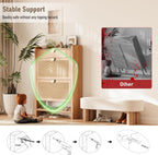 INNOD Rattan Shoe Storage Cabinet, Shoe Organizer with 2 Flip Drawers, Narrow Shoe Cabinet, Free Standing Hidden Shoe Storage, Shoe Rack for Entryway/Hallway/Closet, Natural Oak
