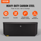 VEVOR Trailer Tongue Box, Heavy Duty Trailer Tongue Tool Box Storage Organizer with Lock & Keys, Utility Tool Chest for Pickup Truck Bed, RV, SUV, Off-Road Vehicle, Steel, 36" x 12" x 12"